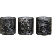 Orsina Garan Set Of 3 Grey Tealight Holders