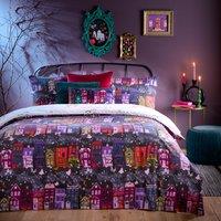 Furn Creepy Town Reversible Duvet Set in Charcoal | Size: Single