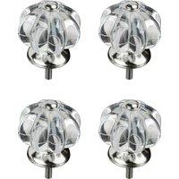 Orsina Set of 4 Victorian Style Clear Acrylic Drawer Knobs