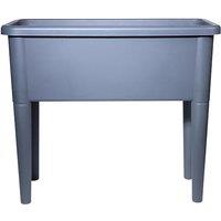 simpa Raised Bed Plastic Trough Planters in Grey
