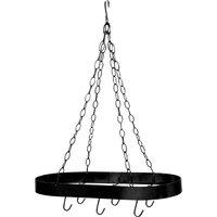 Orsina Valen Matt Black Oval Ceiling Rack