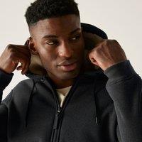 Regatta Men's Naddle Hooded Full-Zip Insulating Active Fleece in Jet Black | Size: Large