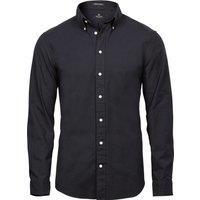 TEE JAYS Men's Perfect Oxford Shirt in Black | Size: Small
