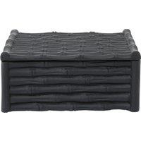 Orsina Hiba Large Black Finish Bamboo Effect Trinket Box