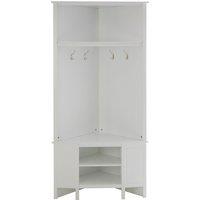 Orsina Portland Corner Coat Bench in White