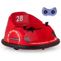 Costway 6V Ride on Bumper Car Battery Powered Bumping Car w/Lights in Red