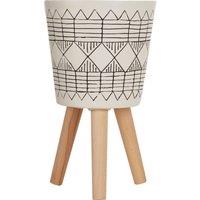 Orsina Darnell White & Black Small Planter