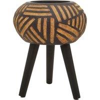 Orsina Darnell Natural & Black Tapered Planter