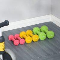 HOMCOM 6kg Dumbbell Fitness Weights Set for Men & Women, Home Gym Workout