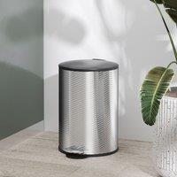 HOMCOM 20L Stainless Steel Pedal Bin Kitchen Rubbish Bin with Soft close Lid in Silver