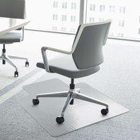 HOMCOM Office Carpet Protector Chair Mat Clear Spike Non Slip Studs Frosted in White | Size: 90 cm x 120 cm