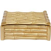 Orsina Hiba Small Gold Finish Bamboo Effect Trinket Box