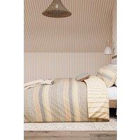 Helena Springfield 'Folk Stripe' Cotton Duvet Cover Set in Yellow | Size: King