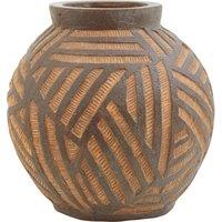 Orsina Darnell Round Brown Planter
