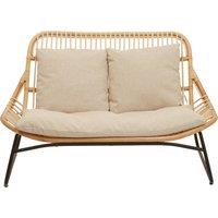 Orsina Natural Rattan Sofa, 2 Seat Rattan Sofa for Lounge, Living Room, Patio, Outdoor, Unique Cane Sofa in Brown | Size: 2 Seater