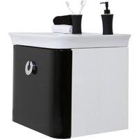 Orsina Adelphi White & Black Bathroom sink with Storage