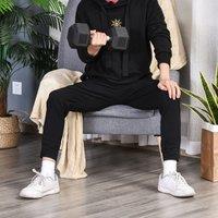 HOMCOM 12.5KG Single Rubber Hex Dumbbell Portable Hand Weights for Home Gym in Black | Size: Standard
