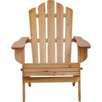 Orsina Natural Finish Chair, Water-Resistance Indoor Armchair, Garden Chair, Lawn Chair in Brown