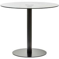 Orsina Metropolitan Round Matt Black Dining Table, Minimalist Small Dining Table, Sturdy Kitchen Table For Dinner