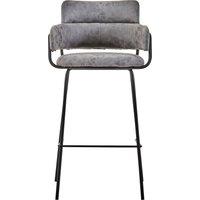 Orsina Tamzin Grey Faux Leather Bar Chair