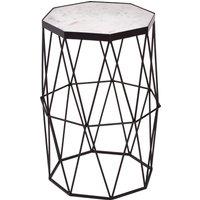 Orsina Shalimar Octagonal Black Finish Side Table