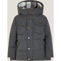 Monsoon Boy's Hooded Puffer Coat in Grey | Size: 3-4 Years