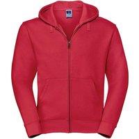 Russell Men's Authentic Full Zip Hooded Sweatshirt Hoodie in Red | Size: Medium