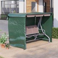 OUTSUNNY Patio Swing Chair Cover Garden Furniture Protector 215x155x150cm in Dark Green | Size: 215 x 155 x 150 cm