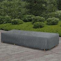 OUTSUNNY Rectangular Furniture Cover for Rattan Lounge UV Protection in Grey