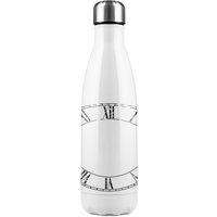 Benjamin Tate Design Roman Numeral Clock Stainless Steel Bottle in Natural