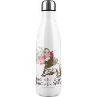 Benjamin Tate Design Portrait Of French Bulldog Puppy Stainless Steel Bottle in Natural