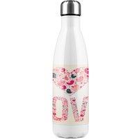 Benjamin Tate Design Love Hearts Stainless Steel Bottle in Natural