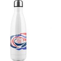Benjamin Tate Design Red & Blue Rose Stainless Steel Bottle in Natural