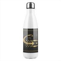 Benjamin Tate Design Zodiac Scorpio Horoscope In Black & Gold Dining Stainless Steel Bottle in Natural