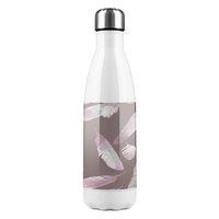 Benjamin Tate Design Imprints Bird Feathers Stainless Steel Bottle in Natural