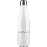 Benjamin Tate Design Text Inspiration Designer Stainless Steel Bottle in Natural