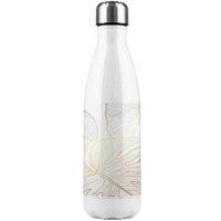 Benjamin Tate Design Golden Botanical Line Art Stainless Steel Bottle in Natural