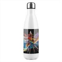 Benjamin Tate Design Colorful Explosion Isolated Stainless Steel Bottle in Natural