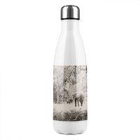 Benjamin Tate Design Elephant Jungle Stainless Steel Bottle in Natural