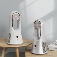 Obasyhig Silver Aromatherapy Bladeless Fan in White