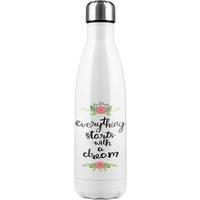 Benjamin Tate Design Everything Starts With A Dream Stainless Steel Bottle in Natural