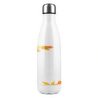 Benjamin Tate Design Yellow Autumn Border Stainless Steel Bottle in Natural