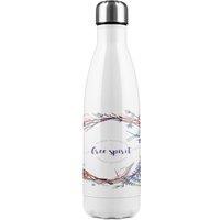 Benjamin Tate Design Watercolor Boho Wreath Stainless Steel Bottle in Natural