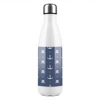 Benjamin Tate Design Anchor With Skull & Bones Stainless Steel Bottle in Natural