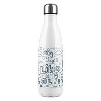 Benjamin Tate Design Social Media Stainless Steel Bottle in Natural