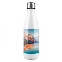 Benjamin Tate Design Fantastic evening panorama of Bachalp lake Designer Stainless Steel Bottle in Natural