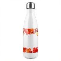 Benjamin Tate Design Circled Autumn Leaves Stainless Steel Bottle in Natural