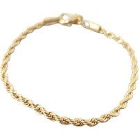 Harfi Women's Gold Plated Minimalist Elegan Shiny Rope Bracelet | Size: 18 cm