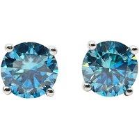 Harfi Women's Aquamarine Moissanite Crystal Sterling Silver Earrings in Blue