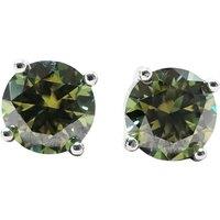 Harfi Women's Peridot Moissanite Crystal Sterling Silver Earrings in Green